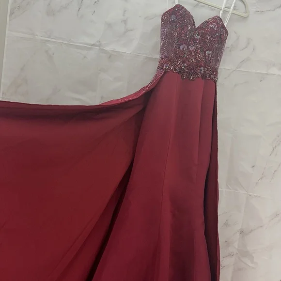 Rachel Allan Couture Liquid Beaded and stones hi end national state local formal - Picture 6 of 11